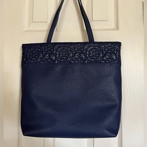 LC Lauren Conrad Navy Tote Bag